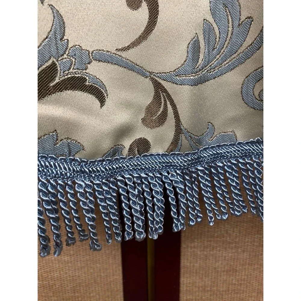 Royal Velvet Jacquard Fringe Valance - Set of 2 Pieces- 49”L x 25”H each .